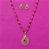 Cubic Zirconia Classic Pendant Set With 2 Tone Plating
