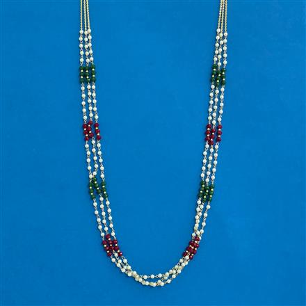 Cubic Zirconia Mala Necklace With Gold Plating