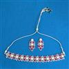 Cubic Zirconia Pearl Necklace With Rhodium Plating
