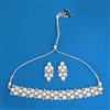 Cubic Zirconia Pearl Necklace With Rhodium Plating