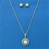 Cz Classic Pendant Set With Gold Plating