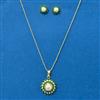 Cz Classic Pendant Set With Gold Plating