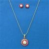 Cz Classic Pendant Set With Gold Plating