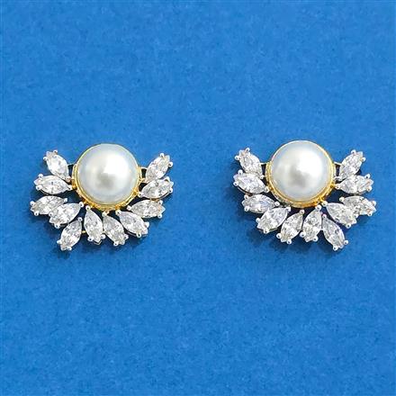 Cubic Zirconia Tops With 2tone Rhodium Plating