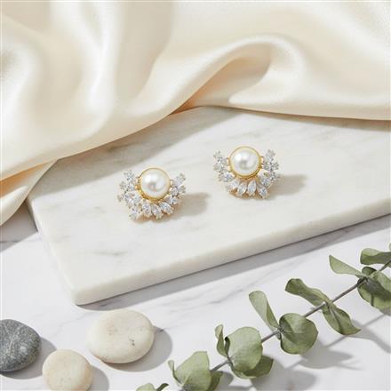 Cubic Zirconia Tops With 2tone Rhodium Plating