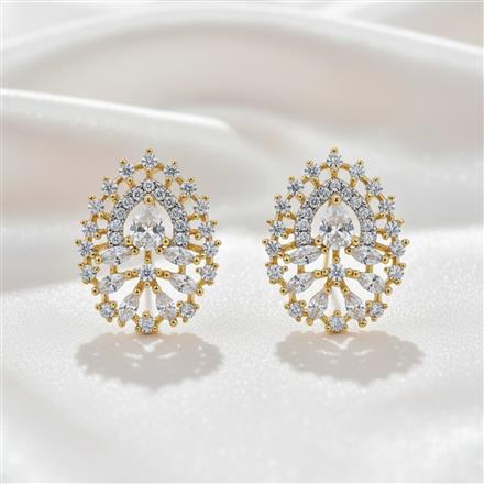 Cubic Zirconia Tops With 2tone Rhodium Plating