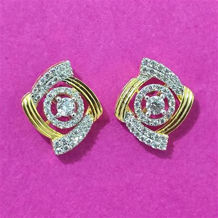 Cubic Zirconia Tops With 2tone Rhodium Plating