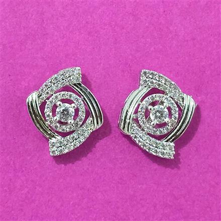 Cubic Zirconia Tops With 2tone Rhodium Plating