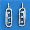Cubic Zirconia Delicate Earring With 2tone Rhodium Plating