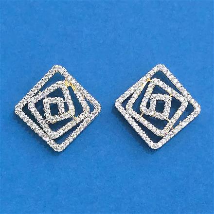 Cubic Zirconia Tops With 2tone Rhodium Plating