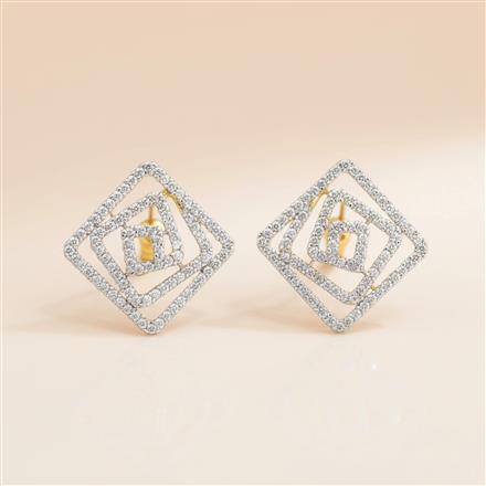 Cubic Zirconia Tops With 2tone Rhodium Plating