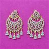 Cubic Zirconia Classic Earring With 2tone Rhodium Plating