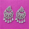 Cubic Zirconia Classic Earring With 2tone Rhodium Plating
