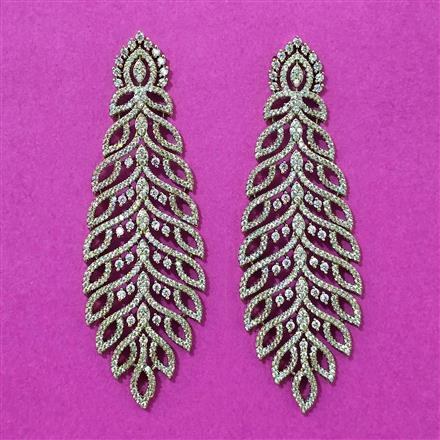 Cubic Zirconia Classic Earring With Mehndi Plating