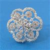 Cubic Zirconia Adjustable Ring With 2tone Rhodium Plating