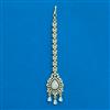 Cubic Zirconia Classic Tikka With Mehndi 2tone Rhodium Plating