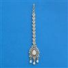 Cubic Zirconia Classic Tikka With Mehndi 2tone Rhodium Plating