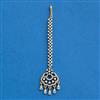 Cubic Zirconia Classic Tikka With Mehndi 2tone Rhodium Plating