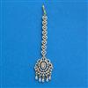 Cubic Zirconia Classic Tikka With Mehndi 2tone Rhodium Plating