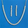 Cubic Zirconia Delicate Necklace With 2tone Plating