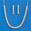 Cubic Zirconia Delicate Necklace With 2tone Plating