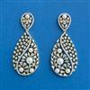 Cubic Zirconia Classic Earring With Rhodium 2 Tone Plating