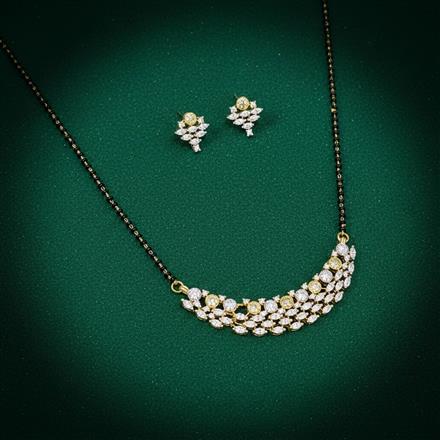 Cz Classic Mangalsutra With 2 Tone Plating