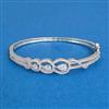Cz Delicate Kada With 2 Tone Rhodium Plating