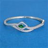 Cz Openable Kada With Rhodium Plating