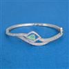 Cz Openable Kada With Rhodium Plating