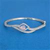 Cz Openable Kada With Rhodium Plating