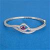 Cz Openable Kada With Rhodium Plating