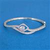 Cz Openable Kada With Rhodium Plating