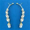 Cubic Zirconia Earcuff With 2tone Rhodium Plating