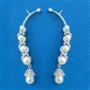 Cubic Zirconia Earcuff With 2tone Rhodium Plating