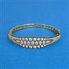 Cubic Zirconia Openable Kada With Mehndi 2 Tone Rhodium Plating