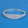 Cubic Zirconia Openable Kada With Mehndi 2 Tone Rhodium Plating