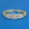 Cz Openable Kada With Mehndi 2 Tone Rhodium Plating