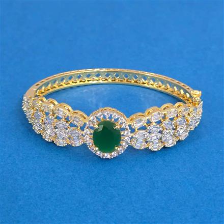 Cubic Zirconia Openable Kada With 2 Tone Plating