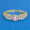 Cubic Zirconia Openable Kada With 2 Tone Plating