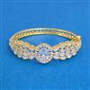Cubic Zirconia Openable Kada With 2 Tone Plating