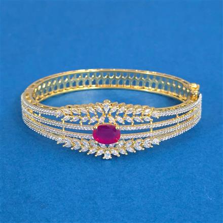 Cz Openable Kada With 2 Tone Plating