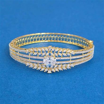 Cz Openable Kada With 2 Tone Plating