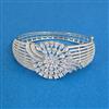 Cubic Zirconia Openable Kada With Mehndi 2 Tone Rhodium Plating