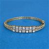 Cz Openable Kada With Mehndi 2 Tone Rhodium Plating