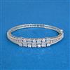 Cz Openable Kada With Mehndi 2 Tone Rhodium Plating