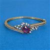 Cz Openable Kada With Mehndi Plating