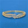 Cz Openable Kada With 2 Tone Mehndi Rhodium Plating