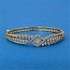 Cz Openable Kada With 2 Tone Mehndi Rhodium Plating