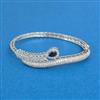 Cubic Zirconia Openable Kada With Rhodium Plating